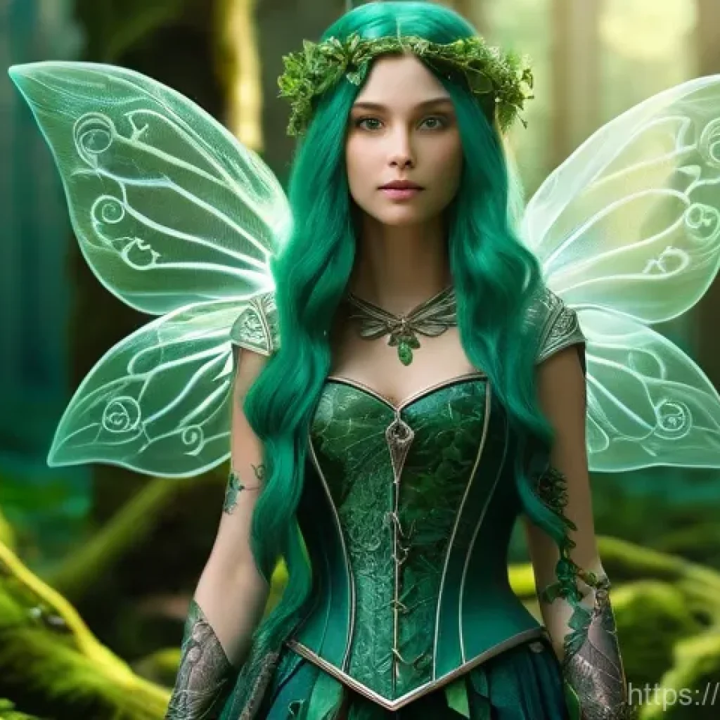 러닝 기록 보관법 - **Prompt 1: Whimsical Forest Guardian** A graceful young woman, around 22 years old, with long, ...