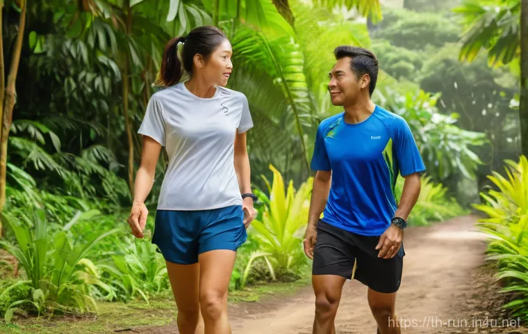 러닝 초보자를 위한 커뮤니티 추천 - **A friendly and social "Sabai Run Club" gathering at Benjakitti Park in Bangkok.** A mixed group of...