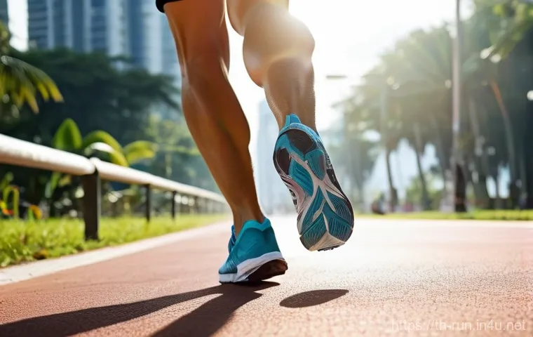 러닝화 초경량 모델 리뷰 - **Prompt 1: Effortless Daily Run in a Thai Park** "A female runner in her late 20s, mid-stride w...