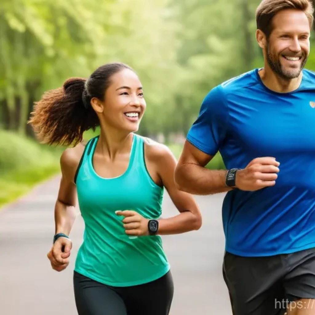 러닝 워치 브랜드별 장단점 - "A diverse group of runners, including a lean woman in her early 20s and a fit man in his late 30s, ...