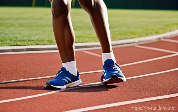 러닝 중 발목 부상 예방 훈련법 - **Prompt: Ankle Strengthening and Balance Training** A focused, athletic individual, male or fem...